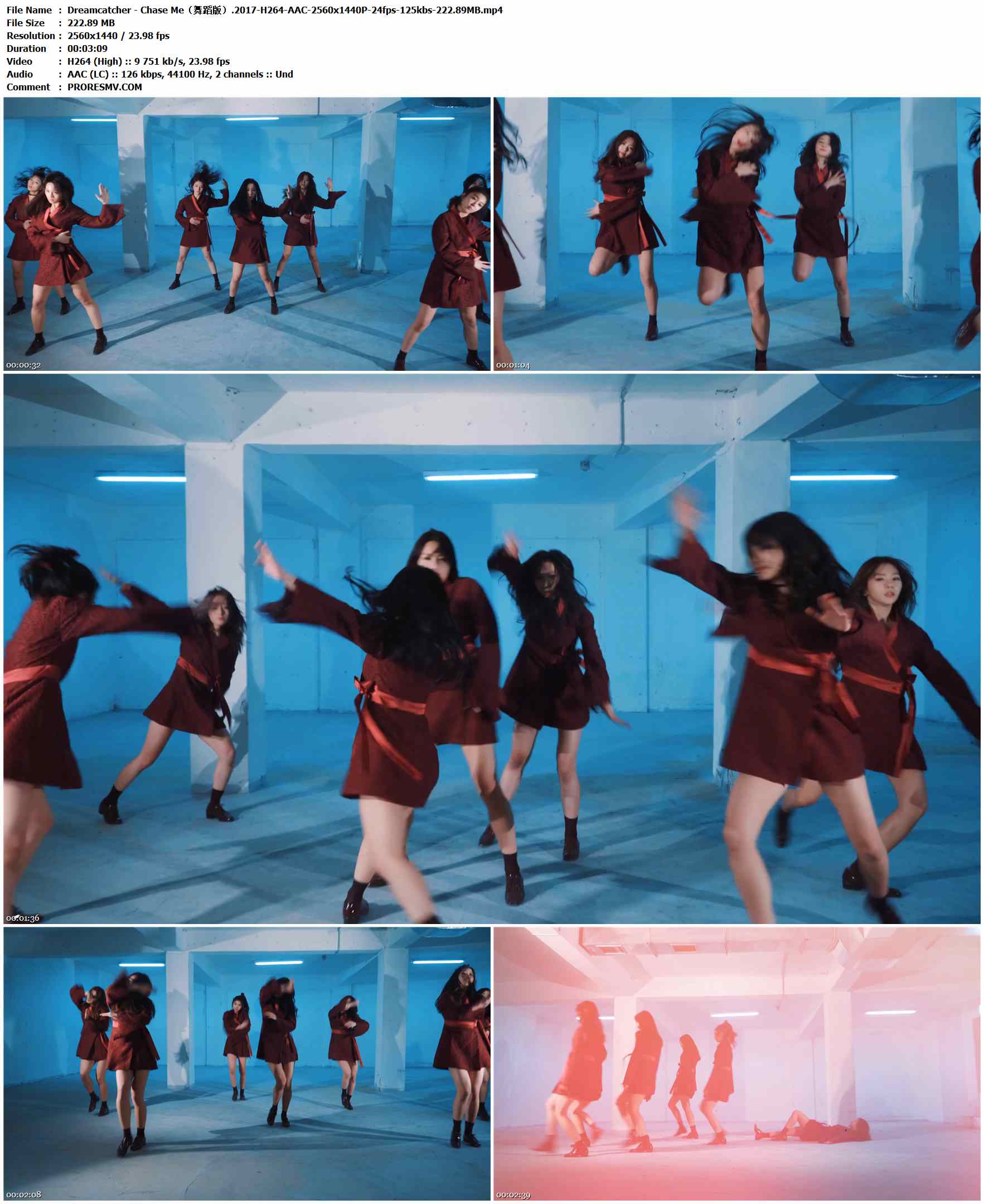 Dreamcatcher - Chase Me（舞蹈版）.2017-H264-AAC-2560x1440P-24fps-125kbs-222.89MB官方MV_高清MV